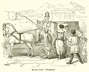 Dame romaine faisant des courses - John Leech