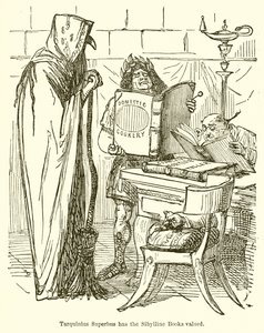 Tarquinius Superbus fait évaluer les Livres Sibyllins - John Leech