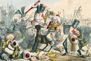 Combat terrible entre Richard Cœur de Lion et Saladin - John Leech