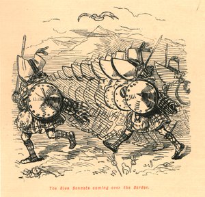 Les Blue Bonnets franchissant la frontière, 1897