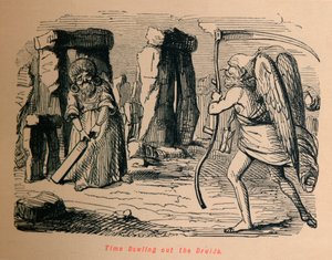 Le Temps éliminant les druides, c1860 - John Leech