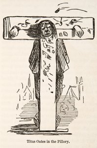 Titus Oates au pilori, de The Comic History of England, pub. 1864 - John Leech