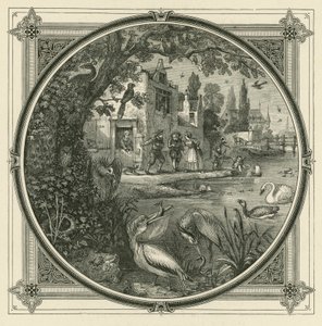 Chaque oiseau chante selon son bec (gravure) - John Leighton
