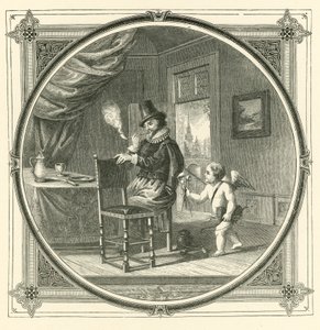 La fumée est la nourriture des amoureux (gravure) - John Leighton
