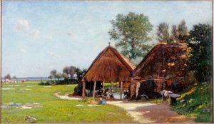 Lavoir, Normandie, c.1918 - John Leslie Thomson