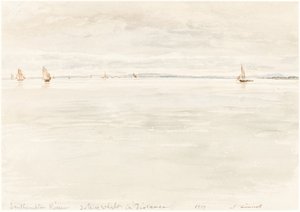 Voiliers sur la rivière Southampton - John Linnell