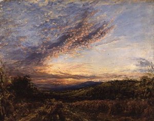 Coucher de soleil sur un paysage de lande, début des années 1850 - John Linnell
