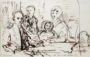William Albin Garratt et sa famille, c.1830 - John Linnell