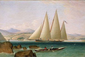 Une goélette au large de Port Royal, à l
