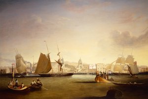 Navires naviguant au palais de Greenwich - John Lynn
