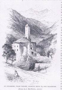 À Welsberg, près de Cadore, vue sur les Dolomites, du Magazine of Art 1893, Cassell and Company - John MacWhirter