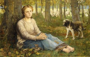 Une bergère et son troupeau, 1878-9