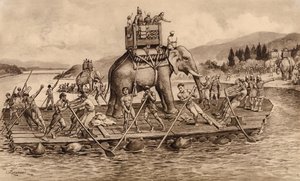 Hannibal traversant le Rhône - John Macfarlane