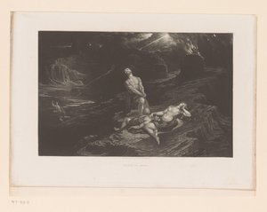 Adam et Ève pleurant Abel et Dieu maudissant Caïn (La Mort d