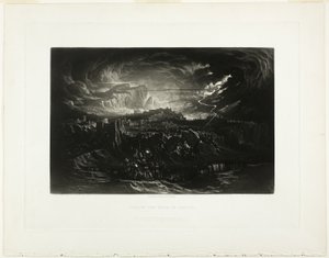 Chute des murs de Jéricho, des Illustrations de la Bible - John Martin