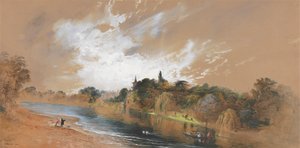 Les rives de la Tamise, en face de la villa de Pope