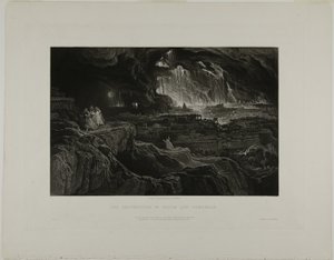La destruction de Sodome et Gomorrhe, des Illustrations de la Bible - John Martin