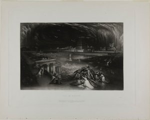 La chute de Babylone, des Illustrations de la Bible - John Martin