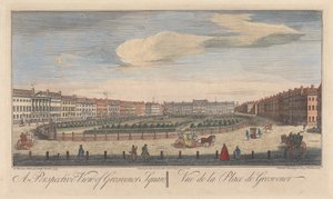Vue en perspective de Grosvenor Square - John Maurer