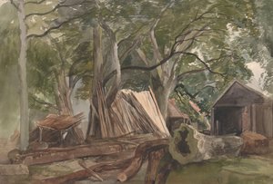 Clairière avec une scierie, 1847 - John Middleton