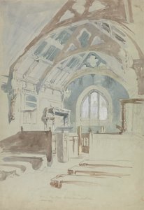 Intérieur de la chapelle Rag, chez Sir Robert Vaugn, Nord du Pays de Galles - John Middleton