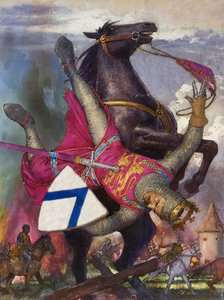 La chute de Guillaume le Conquérant (gouache sur papier) - John Millar Watt