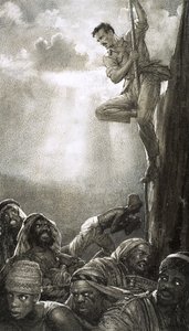 Les pilleurs de tombes, illustration tirée de "Adventures in Archaeology" (Aventures en archéologie)