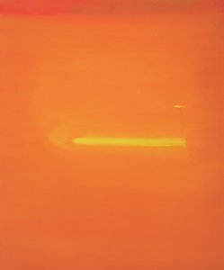 Intérieur orange avec figure, 2000 - John Miller