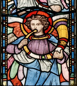 Ange soufflant dans une trompette - John Millner Allen