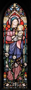 Douvres, St Mary In Castro, Lavers & Barraud, John Millner Allen (1827-1902), Madonna & Enfant, 1861, adapté de Gilbert Scott