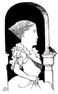 Francesca Caccini - caricature de la chanteuse et compositrice florentine - John Minnion