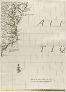 Carte des dominions britanniques et français en Amérique, 1756 - John Mitchell