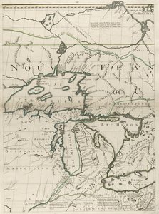 Carte des dominions britanniques et français en Amérique, 1756 - John Mitchell