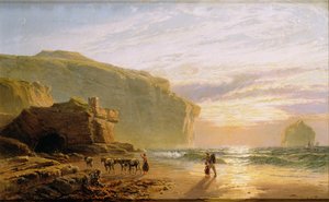 Au large de la côte cornouaillaise, ou Trebariwith Strand - John Mogford