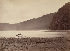 Paysage tropical, le terminus du canal proposé, baie de Limon, 1871 - John Moran