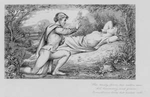 Robert Burns : Blooming Nelly (gravure) - John Moyr (attr.to) Smith