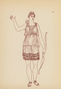 Costume féminin grec ancien - John Moyr Smith
