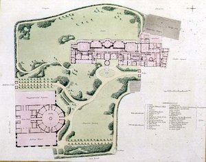 Le plan du Royal Pavilion tel que complété par Nash en 1822 de 