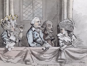 Caricature du public à la commémoration de Haendel à l