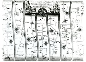 La route de Londres à Wells et Bury St. Edmunds, de 