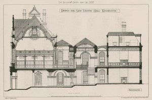 Conception pour la nouvelle salle de la sacristie, Kensington - John Oldrid Scott