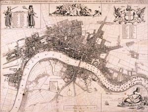Carte de Londres, vers 1680 - John Oliver