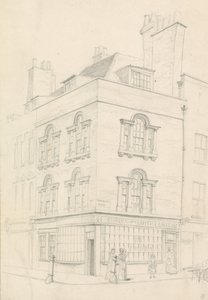 Maison au coin de Red Lion Street et Theobalds Road, face à Lamb
