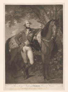 Portrait de George IV en tant que prince de Galles
Son Altesse Royale George Prince de Galles (titre sur l