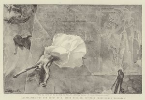Illustration de la nouvelle de H. Rider Haggard, intitulée La Fille de Montezuma