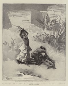 Illustration pour la nouvelle de H Rider Haggard, intitulée La Fille de Montezuma - John Reinhard Weguelin