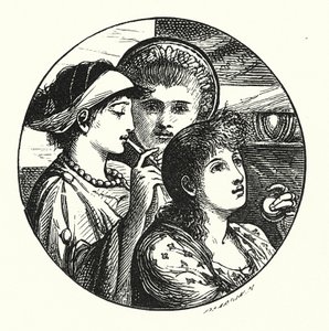 Les Ménestrels (gravure) - John Reinhard Weguelin