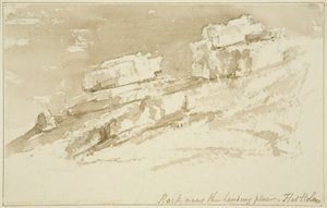 Rochers près du lieu de débarquement, Flat Holm - John Reverend Eden