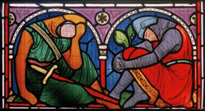 Denstone, All Saints, Clayton & Bell, John Richard Clayton, Chevaliers endormis, La Résurrection - John Richard Clayton