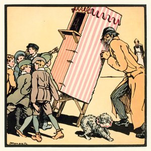 Kensington Rhymes : Le spectacle de Punch et Judy - John Robert (after) Monsell